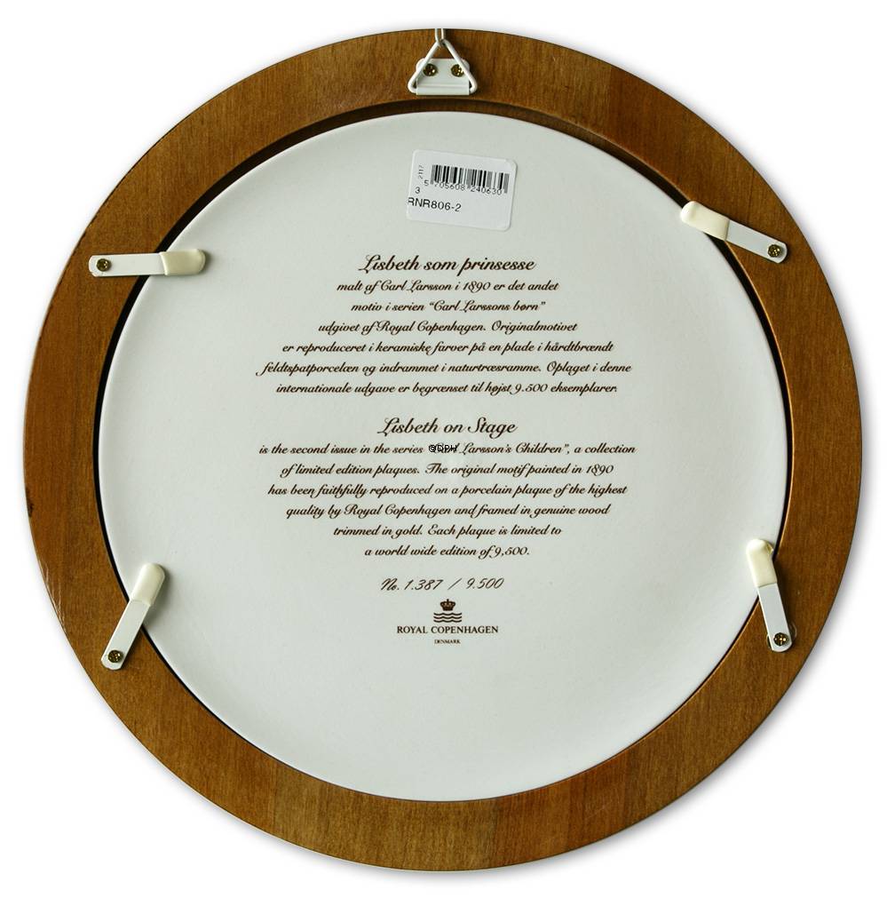 Royal Copenhagen Carl Larssons Børn, Lisbeth som prinsesse