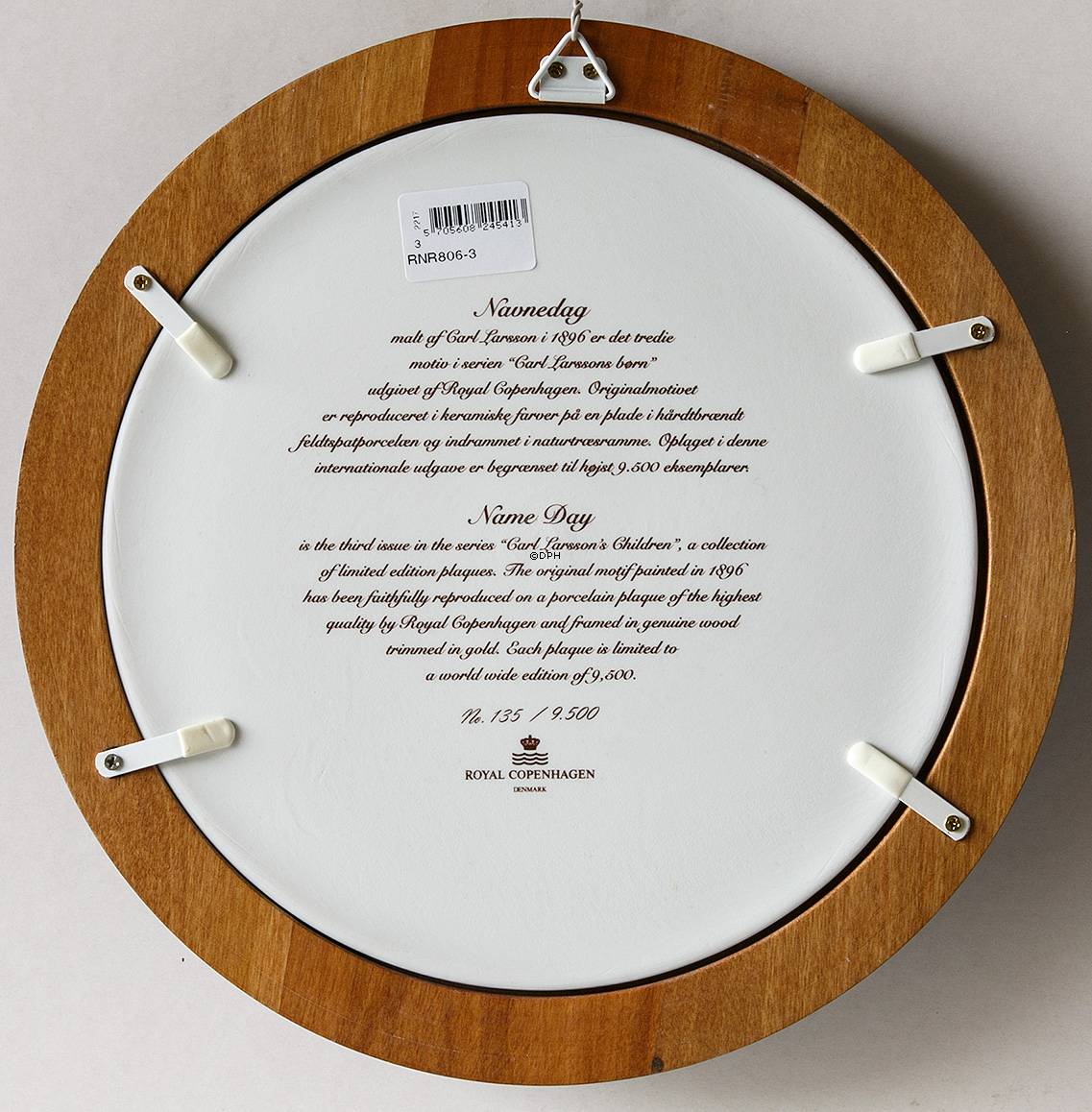 Royal Copenhagen Carl Larssons Børn, Navnedag