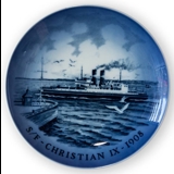 Danish Railway Ferries: S/F Christian IX. Royal Copenhagen plate.