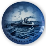 Danish Railway Ferries: S/F Christian IX. Royal Copenhagen plate.