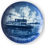 Dänische Eisenbahnfähren. M / F Korsor 1927-1981. Royal Copenhagen Teller.