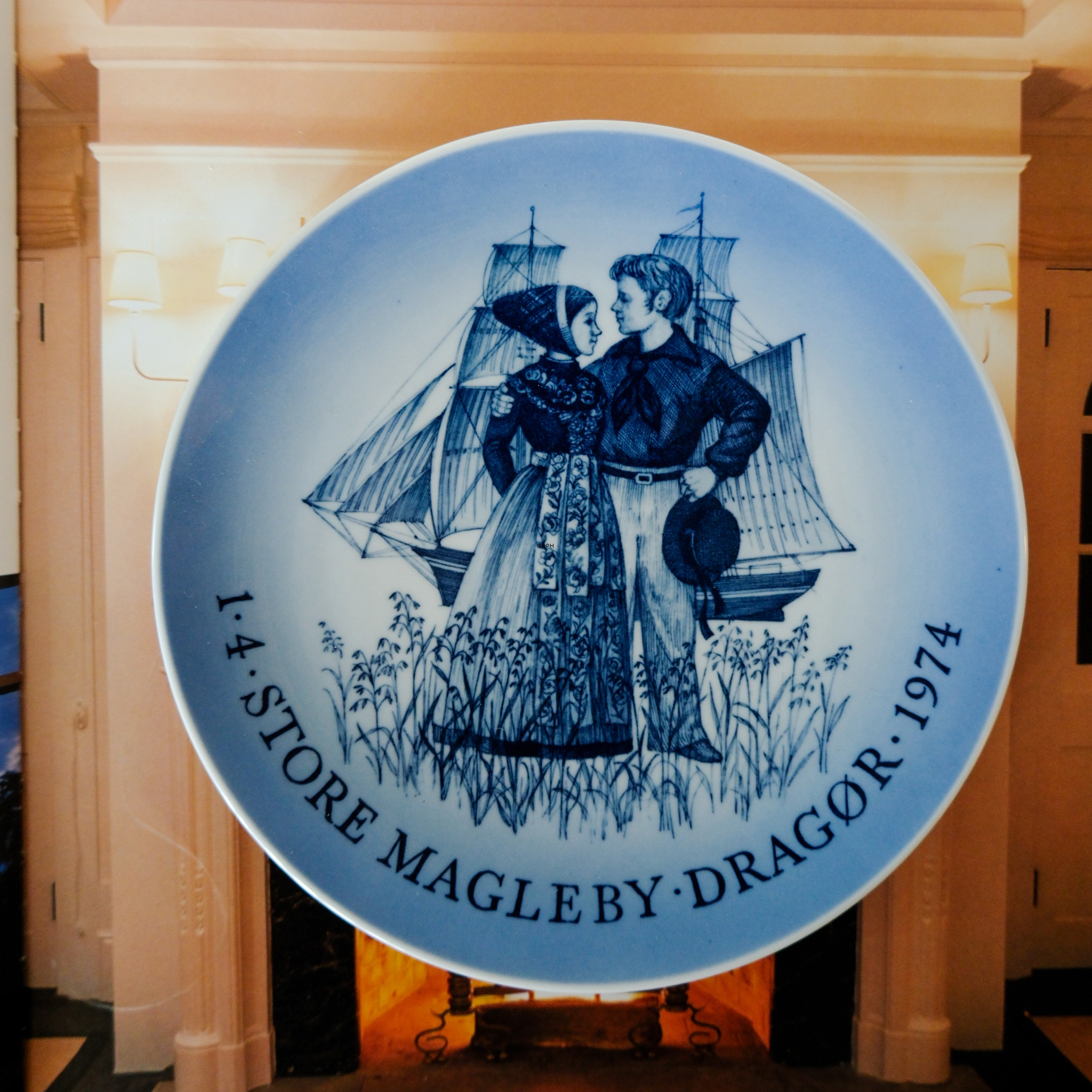 Store Magleby Dragør platte, Royal Copenhagen