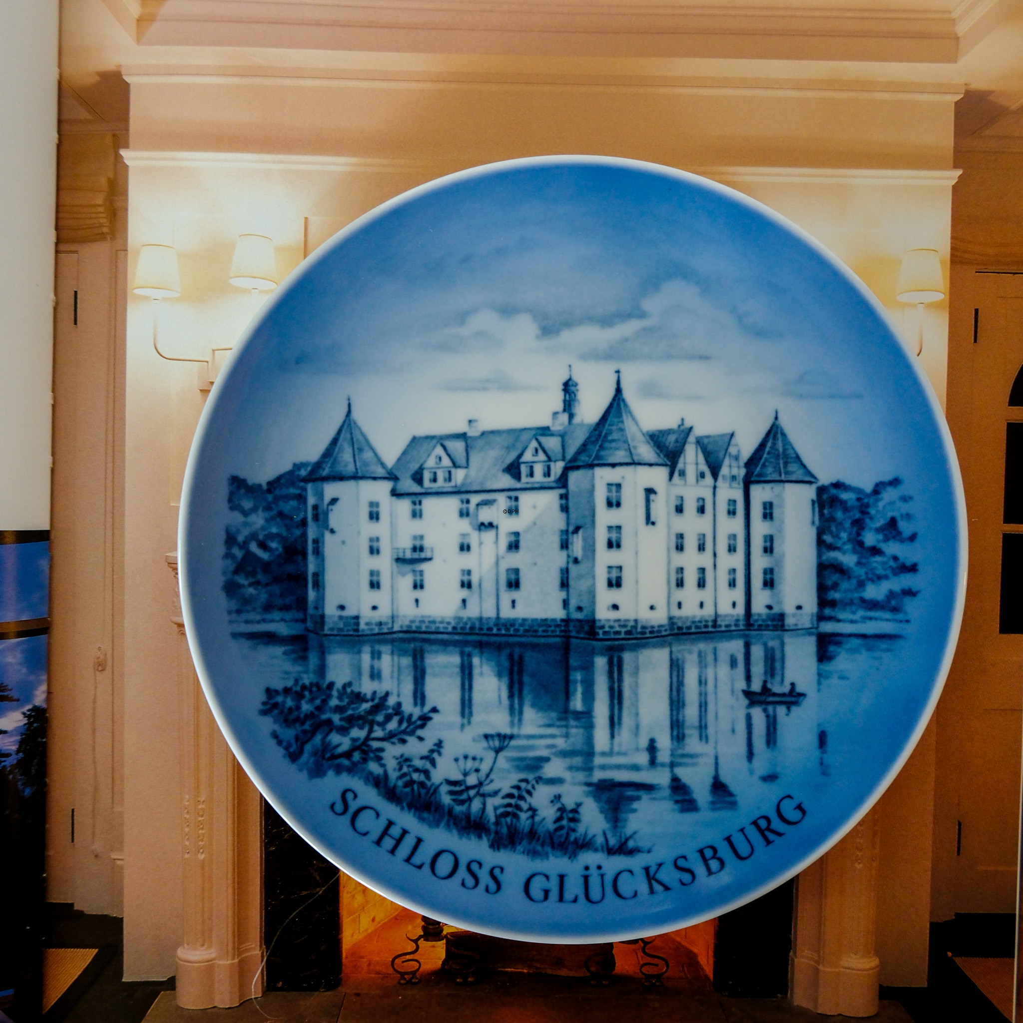 Platte med Glücksburg Slot, Royal Copenhagen