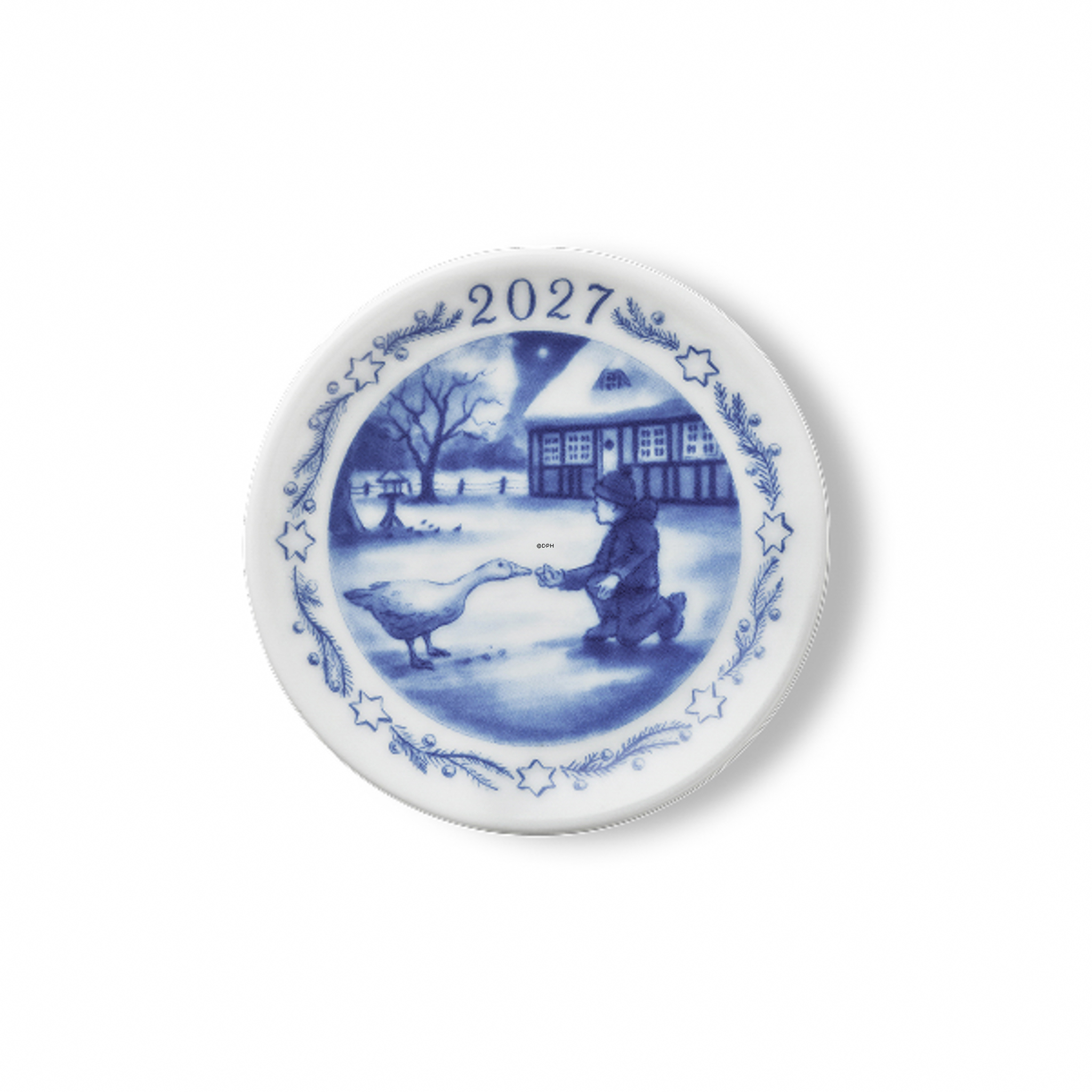 2027 Juleplaquette, En vinterven, Royal Copenhagen