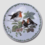 Nature's Children plate, Robins, Royal Copenhagen