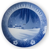 1909 Royal Copenhagen juleplatte med fransk tekst