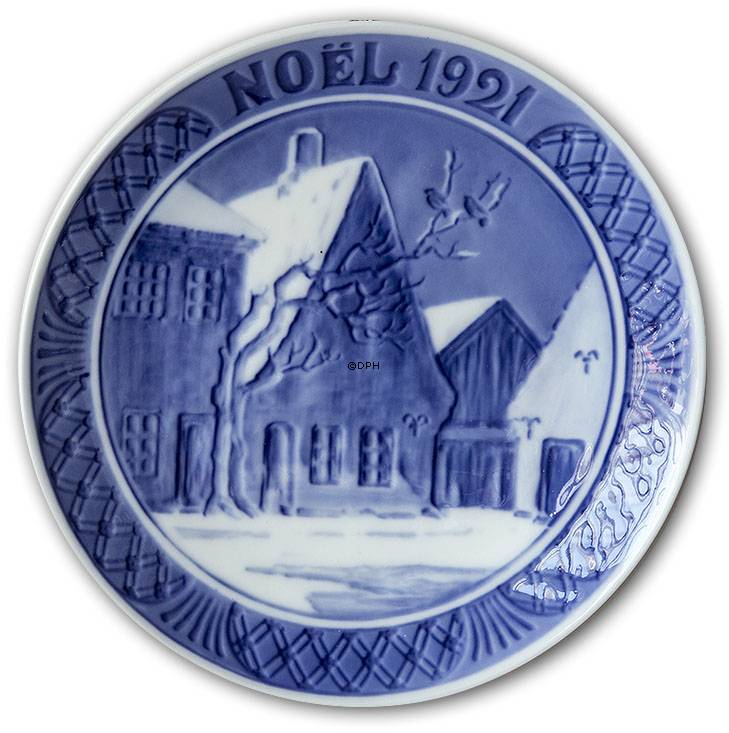 1921 Juleplatte med fransk tekst