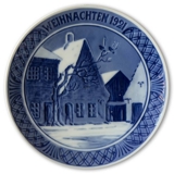 1921 Christmas plate with German text