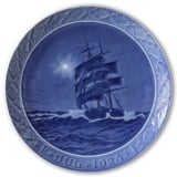 Schooner at sea Christmas night 1924, Royal Copenhagen Christmas platee