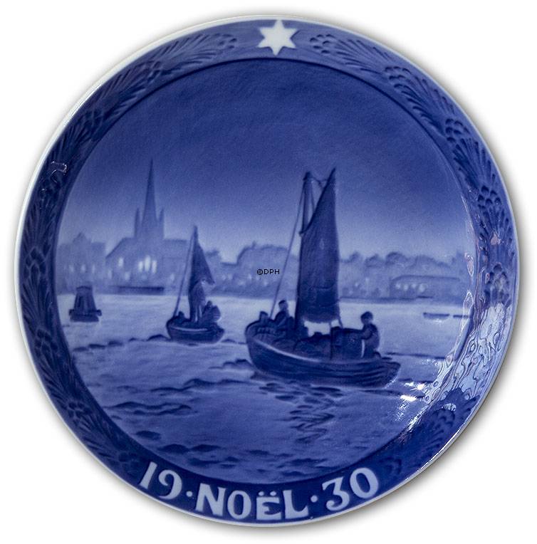 1930 Juleplatte med fransk tekst