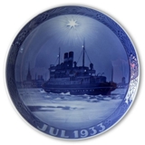 Færgen Odin ud for Nyborg havn 1933, Royal Copenhagen Juleplatte