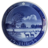 Copenhagen deer park with herimitage 1934, Royal Copenhagen Christmas plate