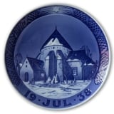 Oesterlars church on Bornholm 1938, Royal Copenhagen Christmas plate