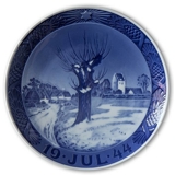 Snowy landscape 
with church 1944, Royal Copenhagen Christmas plate