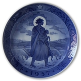 Shepherd with his herd 1957, Royal Copenhagen Christmas plate