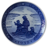 Scenery from Greenland 1958, Royal Copenhagen Christmas plate