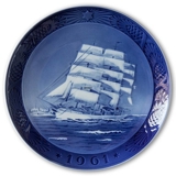 The training ship Danmark 1961, Royal Copenhagen Christmas plate