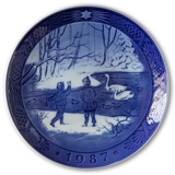 Winter Birds 1987, Royal Copenhagen Christmas plate