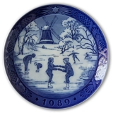 The Old Skating Pond 1989, Royal Copenhagen Christmas plate