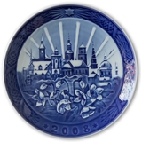 Copenhagen with blooming Christmas roses, 2008, Royal Copenhagen Christmas plate