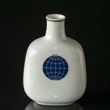 Vase med blå Globe, Royal Copenhagen nr. 4646