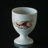 Eggcup white with bordeaux and gold decoration