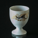 Eggcup white with blue and gold decoration