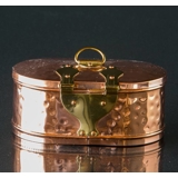 Storage box in copper (brass)