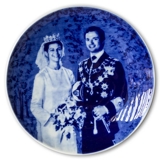 Swedish Plate Commemorating the Wedding between Carl XVI Gustaf and Silvia 1976