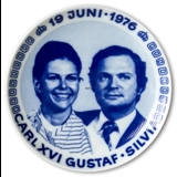 Svensk platte brylluppet mellem Carl XVI Gustaf og Silvia 19. juni 1976