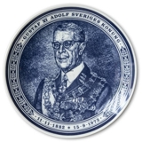 Svensk platte Gustaf VI Adolf Sveriges Konge 1882-1973