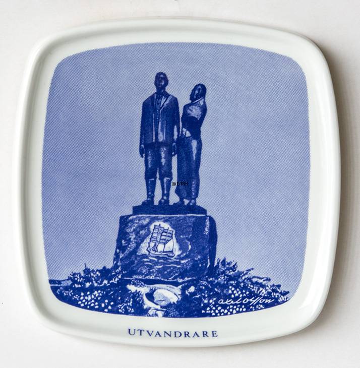 Norsk mindeplatte Udvandrerne Skulptur af Axel Olsson