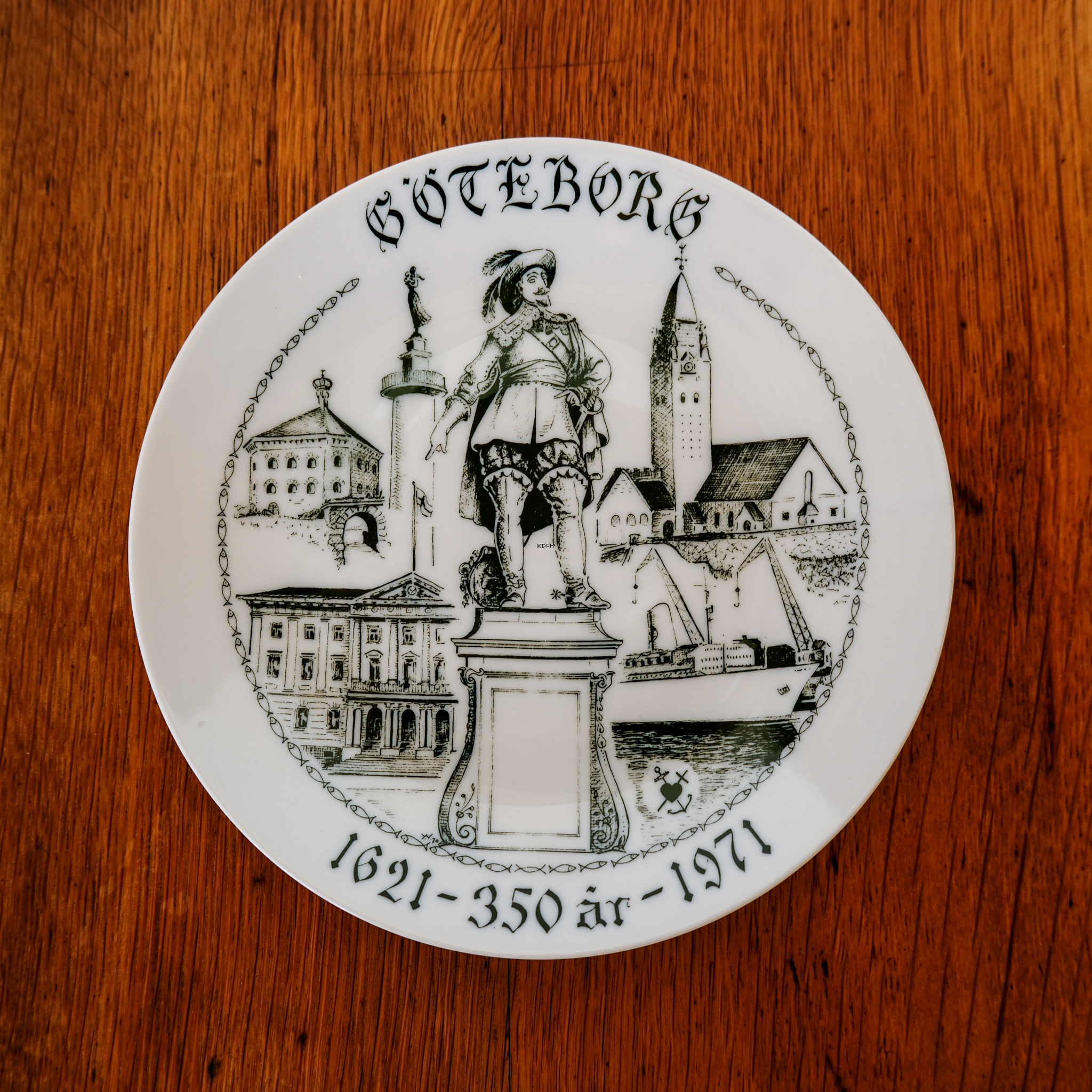 Hackefors svensk mindeplatte Göteborg 350 år