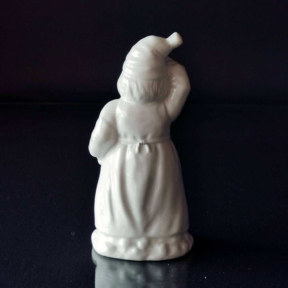 Hvid Julekone / julefigur (velegnet til porcelænsmaling)