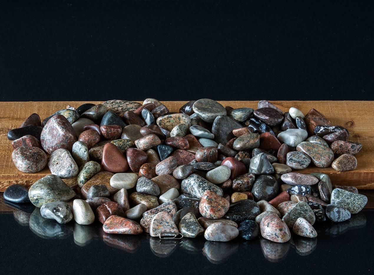 Sten. Polerede Danske natursten i pose 1 kg