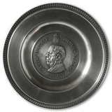 Scandia Pewter Gustav VI Adolf 1882-1973 King of Sweden plate