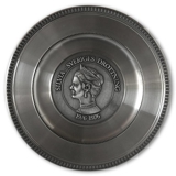 Scandia Pewter Silvia 19/6 1976 Queen of Sweden plate