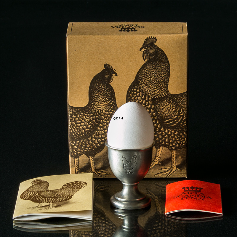 1980 Scandia Tin æggebæger, Silver Dorking høns