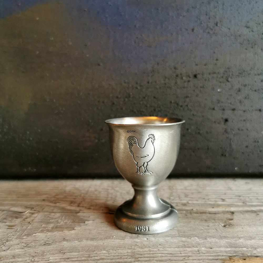 1981 Scandia Tin æggebæger, Langshan høns