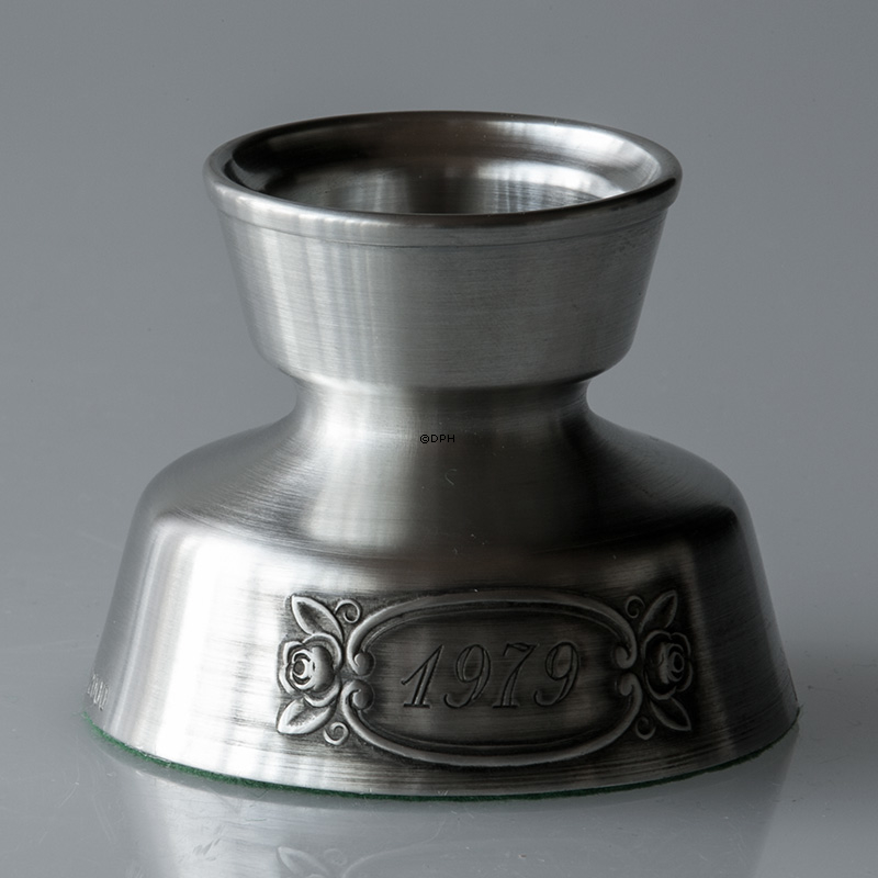 1979 Scandia Tin lysestage, Hvid okseøje