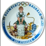 Seltmann Olympia Bavariae platte 1972 stor Das Stoaheb'n