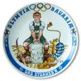 Seltmann Olympia Bavariae plate 1972 large Das Stoaheb'n