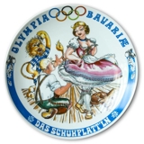 Seltmann Olympia Bavariae Teller 1972 groß Das Schuhplatt'ln