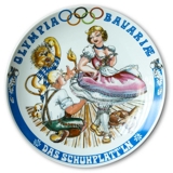 Seltmann Olympia Bavariae plate 1972 large Das Schuhplatt'ln