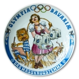 Seltmann Olympia Bavariae plate 1972 large Das Masskrugstemma