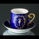 Hackefors Cobalt Blue Royal Cup Oscar I 1799-1859 Truth and Justice