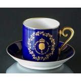 Hackefors Cobalt Blue Royal Cup Carl XVI Gustaf 1973 For Sweden in Time