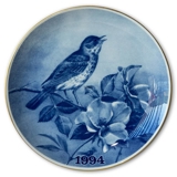 1994 Tove Svendsen  Bird plate, Trush Nightingale