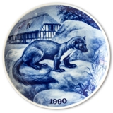 1990 Tove Svendsen, Hunting plate, Beech Marten