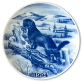 1994 Tove Svendsen, Hunting plate, Wild mink